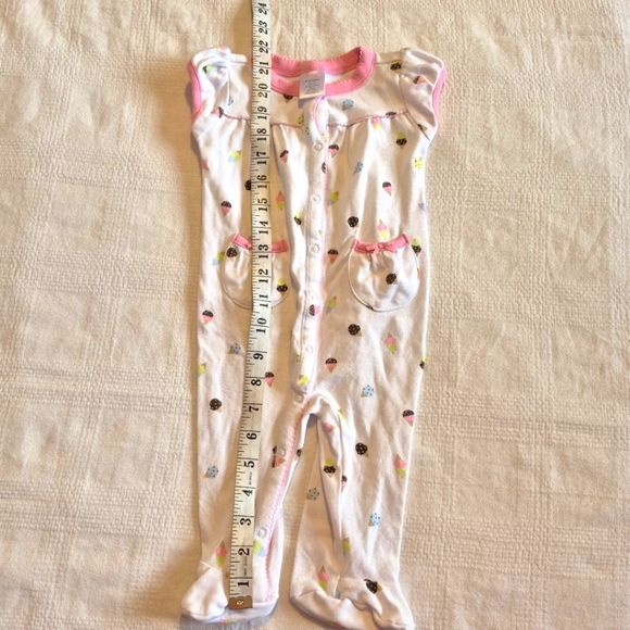 Gymboree girls 3-6 months Ice Cream Shop footie 1 piece romper sleeper VGUC - Picture 4 of 6